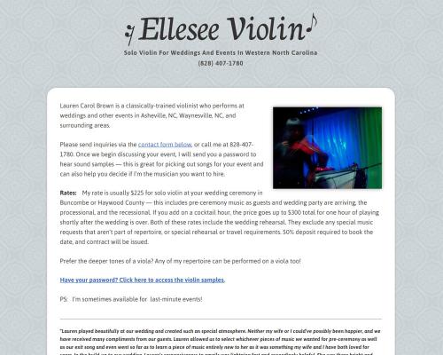 web-design Ellesee-Violin